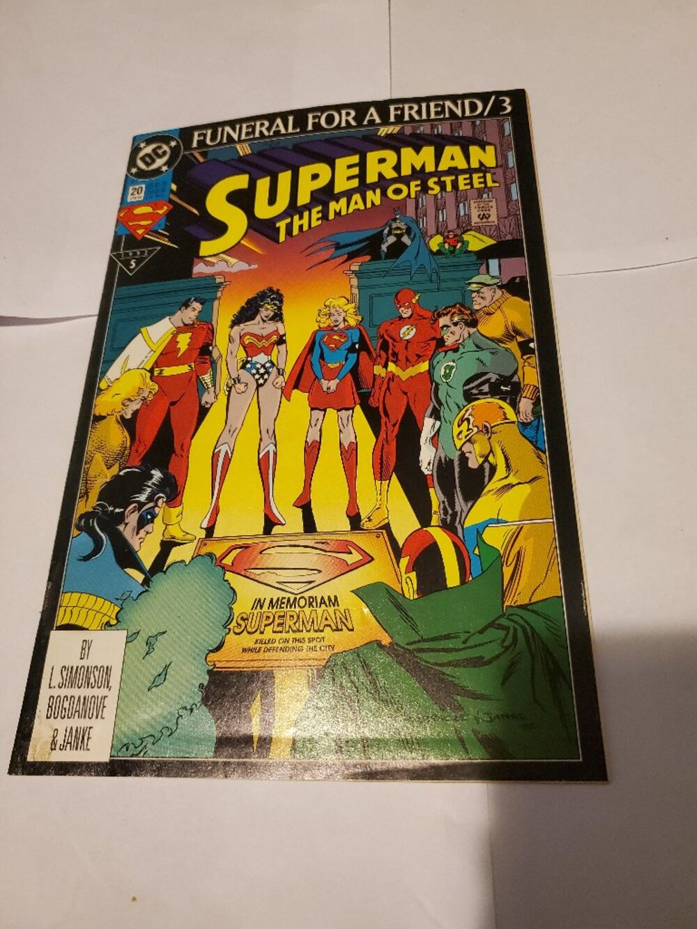 DC SUPERMAN THE MAN OF STEEL # 20 FUNERAL FOR A FRIEND 3 COMIC BOOK